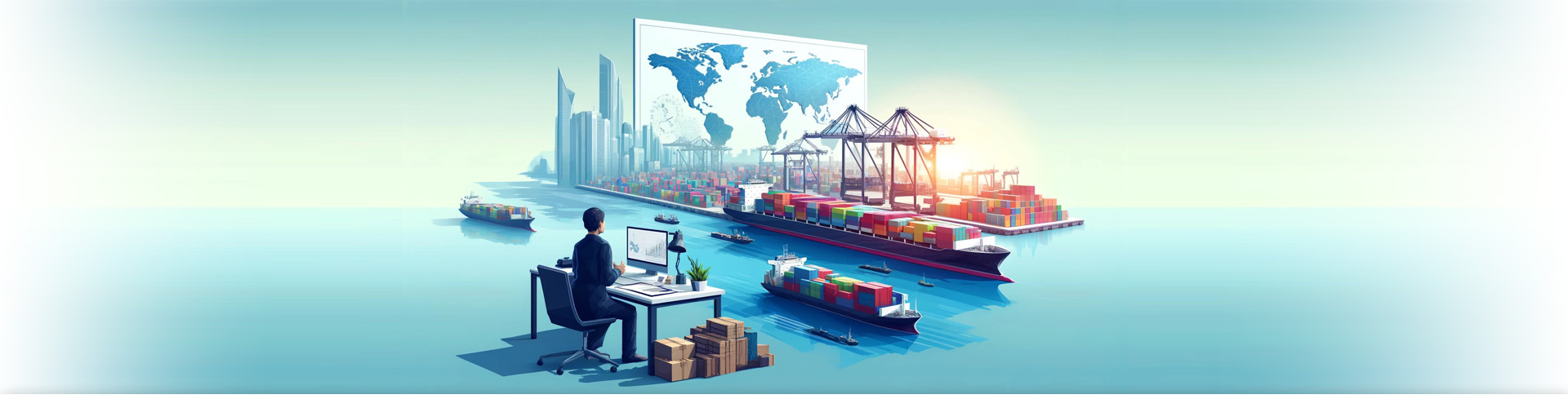 Port, conteneurs et carte du monde : les opérations Moverseas